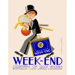 Publicité cigarettes Week-End par René Vincent