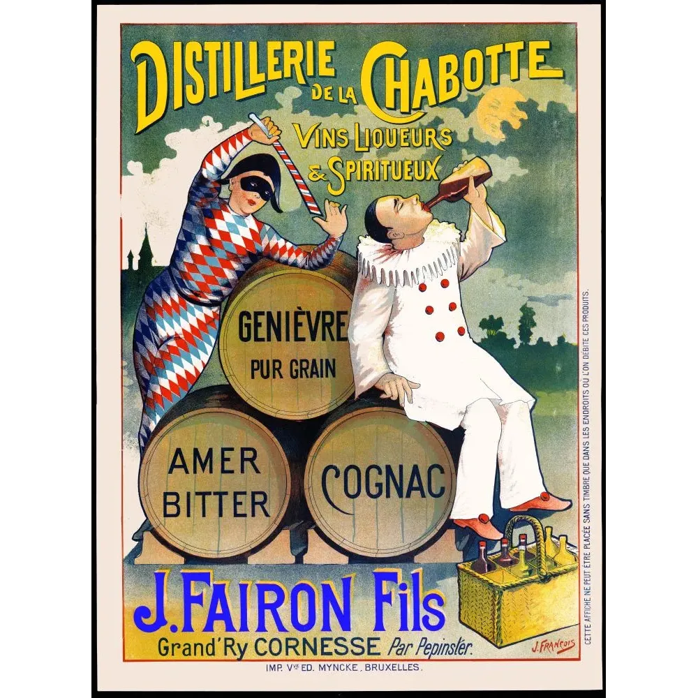 Publicité Distillerie de la Chabotte par J. François Publicité Distillerie de la Chabotte par J. François