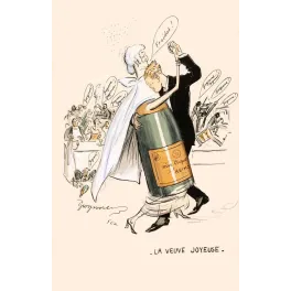 La Veuve Joyeuse Veuve Clicquot Reims champagne couple dansant illustration Gwynne