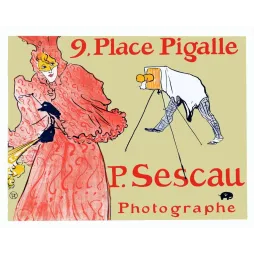 P. Sescau Photographe 9 Place Pigalle Toulouse-Lautrec 1896 Montmartre femme masquée