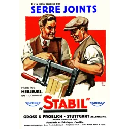 Publicité serre-joints Stabil Gross Froelich Stuttgart outillage menuiserie artisans