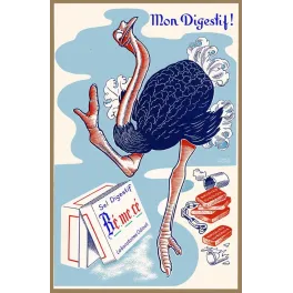 Publicité Sel Digestif Bémécé autruche Francis Prompt Laboratoires Odinot digestion